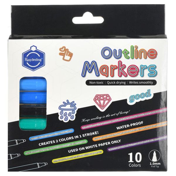 Marker Pen Set, 10 Assorted Colors