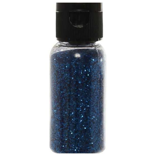 Mini Plastic Powder Glitter Bottle - Blue