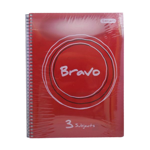 Sasco/Bravo A4 Wire . Spiral-Bound Notebook 120 Sheets 3 Dividers