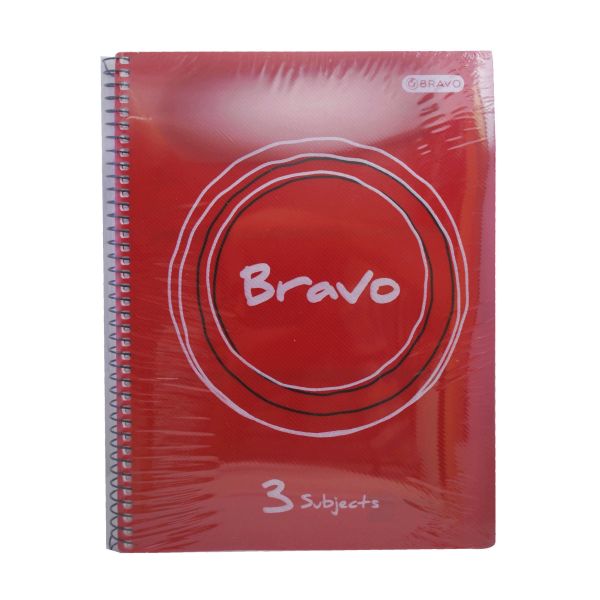 Sasco/Bravo A4 Wire . Spiral-Bound Notebook 120 Sheets 3 Dividers