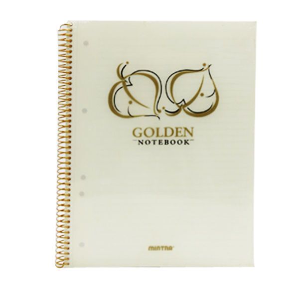 Mintra Golden and Silver Notebook Wire . Spiral-Bound 100 Sheets A4