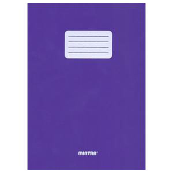 Mintra Stapled Copybook / Notebook - 40 Sheets Lined / Ruled Plastic Cover 16 X 22.5 cm