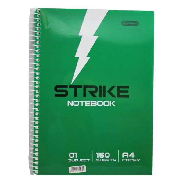 Sasco / Bravo A4 Strike Spiral Notebook 150 Sheets