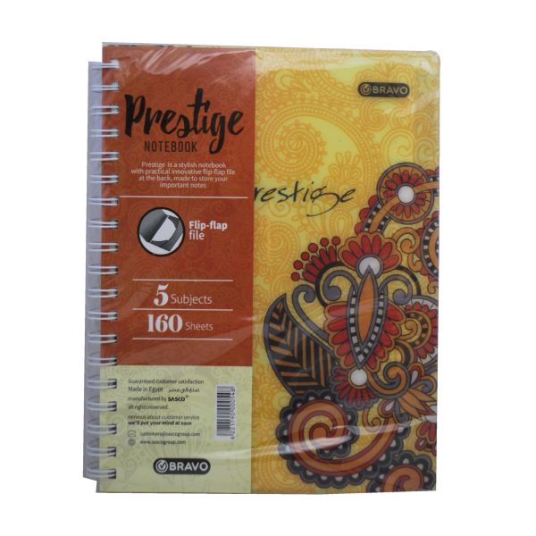 Sasco / Bravo Prestige Spiral Notebook 160 Sheets A5