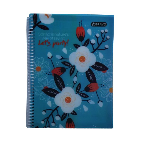 Sasco Wire . Spiral-Bound Notebook A5 100 Sheets Lined / Ruled Plastic Cover