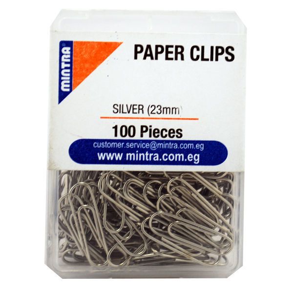 Mintra 23 mm Silver Paper Clips Code 94351