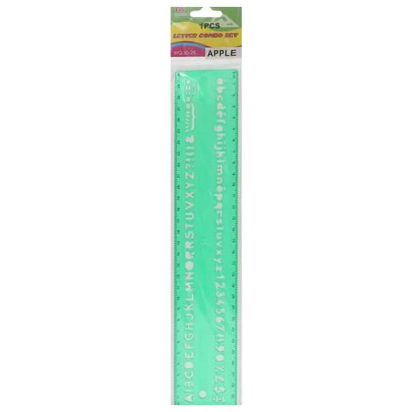 Apple Stencil Ruler - 30 cm, Green