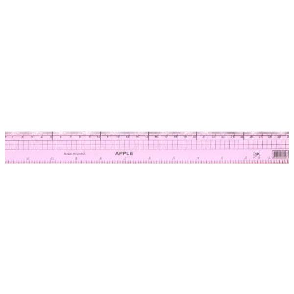 Apple Plastic Ruler - 30 cm