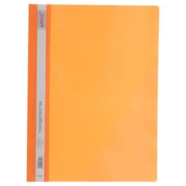 Apple A4 Plastic 2 Hole File with Transparent Front and Pocket - Multiple Colors Red / Yellow / Orange / Blue ..