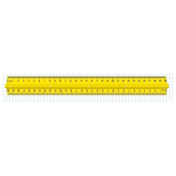 Ark Transparent Plastic Ruler – 30 cm, Model 088