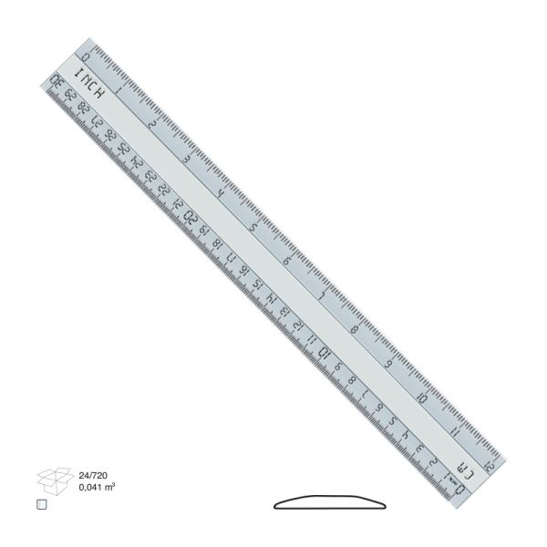 Ark Plastic Ruler - Transparent, 30 cm