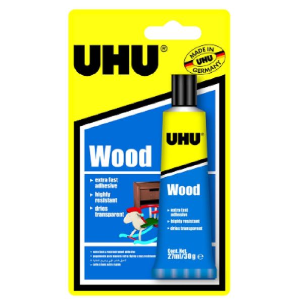 UHU Wood Adhesive Tube - 30g, 27mm