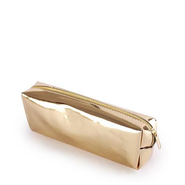 Glossy Gold Pencil Case, NO: M-193