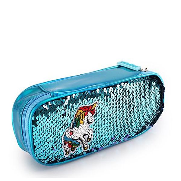 Baby Blue Rounded Pencil Case - M-196