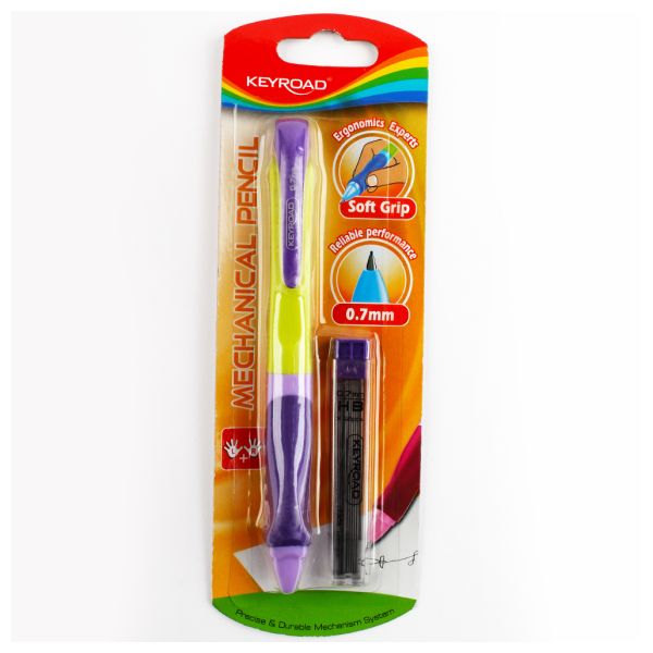 Keyroad Mechanical Pencil, 0.7 mm + Leads, Card