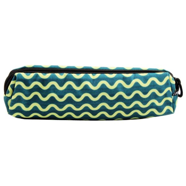 Mintra Yellow Waves Pencil Case - 20.5 x 4 x 5 cm