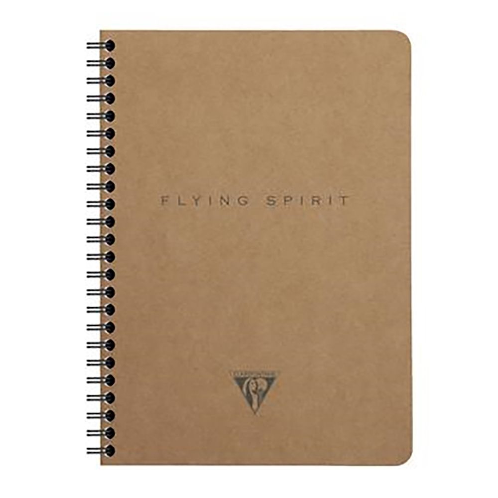 Clairefontaine Flying Spirit Kraft Wire . Spiral-Bound notebook with pockets A5 60 sheet Lined / Ruled assorted designs i/103566C