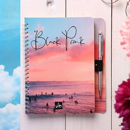 Dawenha Black and Pink Notebook - 20 x 14 cm 80 Sheets - 3