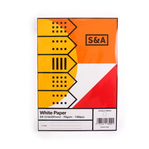 S&A A4 Notebook - 100 Sheets - 70 GSM