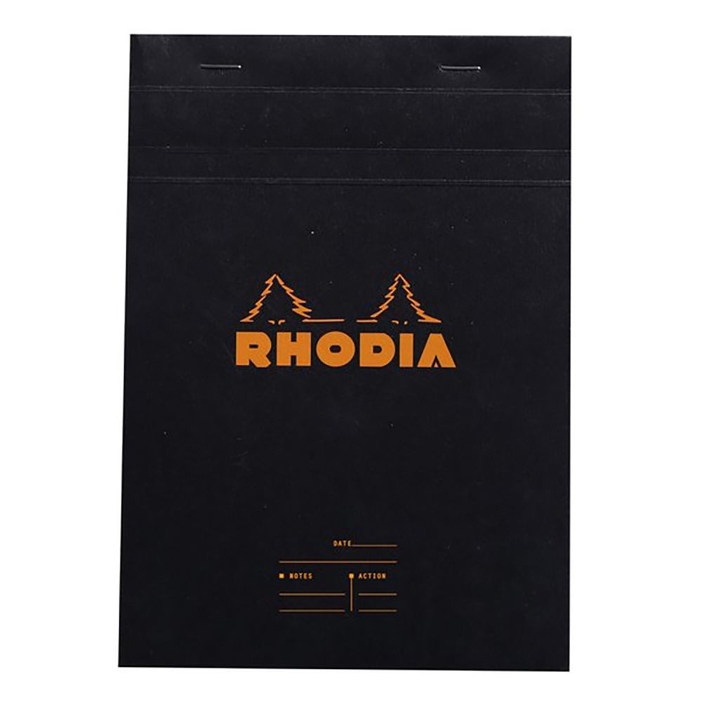 Rhodia Black Notebook - 21 x 14 cm - 80 Sheets