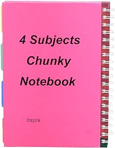 Maayergy B5 Spiral Notebook - 150 Sheets, 4 Subjects, Durable Cover for School & Home