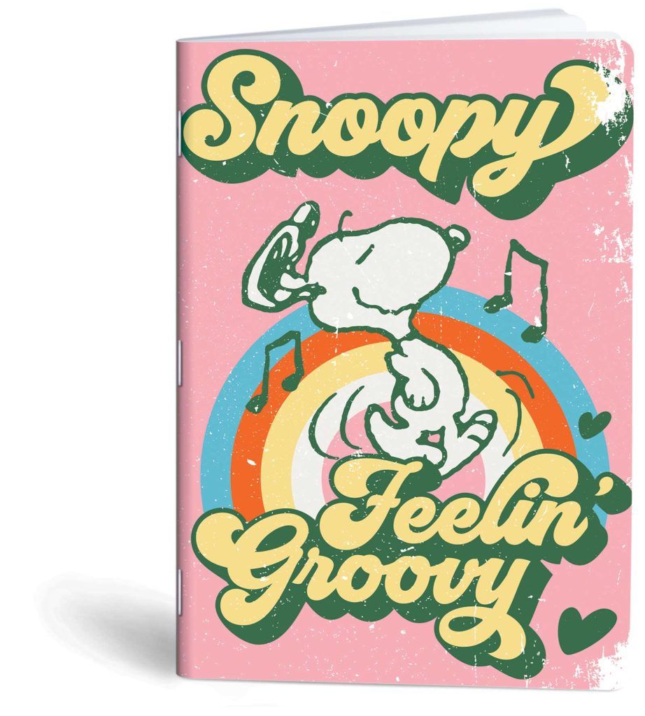 Notebook, Lined, 40 Sheets, 70 Grams, Size 20.5 X 29.7 cm Lipa Mill Snoopy - Feelin Groovy - Pink -