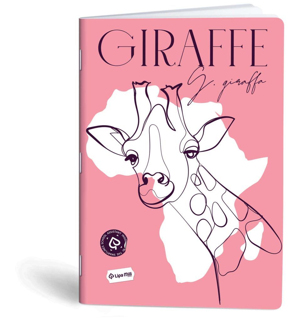 Notebook, Lined , 40 Sheets, 70 Grams, Size 20.5 X 29.7 cm Lipa Mill Animals - Pink