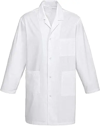 School Supplies Laboratory Lab Coat - White