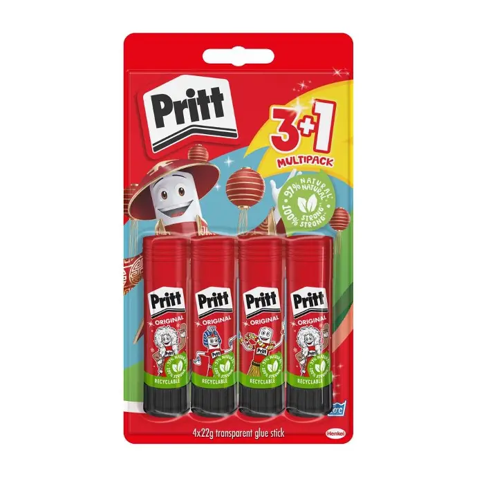 Pritt Glue Stick 22g Pack of 4 Multipack 1636859