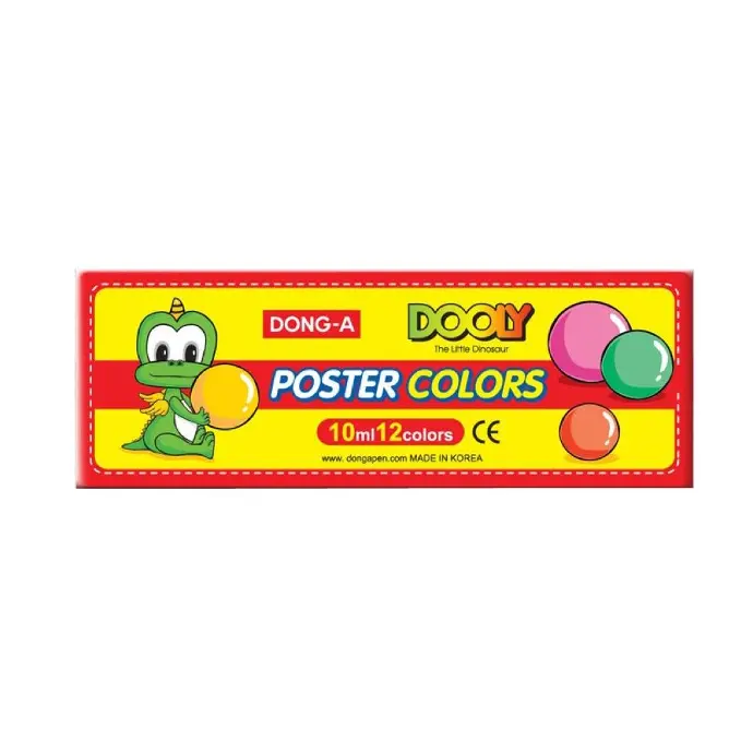 Dong-A Poster Colors Set of 12 Colours 10 ml
