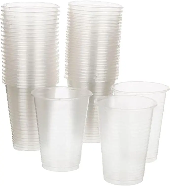 Disposable Plastic Cups, Transparent Plastic Cups, Water Dispenser Cups 50 pieces