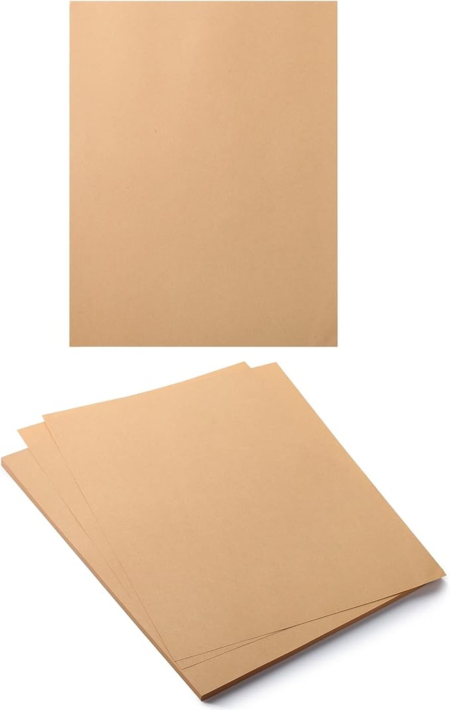 Brown Craft Paper Sheets Kraft Stationery Papers Pack of 50 pieces - A4 Size 130 gsm