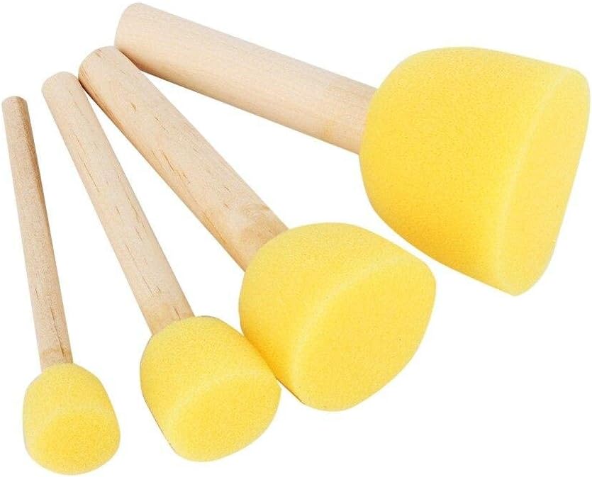 Stamping Sponge Brushes Set of 4 Pcs Stencil Art 15/20/30/40 mm