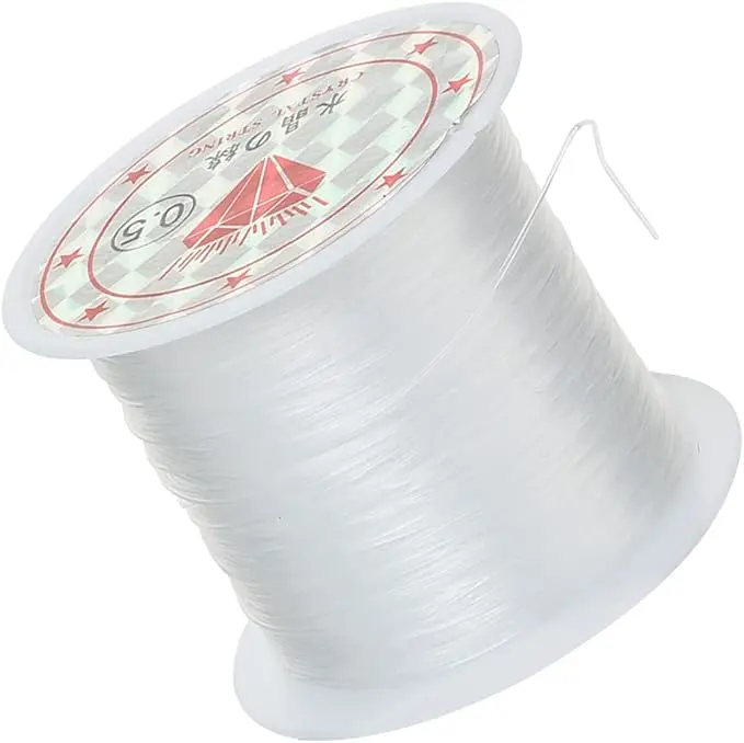 Non Stretchy Beading Thread, Nylon String, Clear Thread for Beading Bracelets and Crafts 0.5mm x 25m