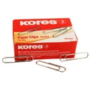 Kores Paper Clips - Large - Metal - Galvanized Steel Box of 100