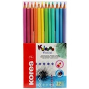 Kores Kolores Pastel Colored Pencils - Pastel Colors - Trendy & Pretty Pastel Shades for White - Dark And Craft Paper - Pastel Pencils in a Box for Children - Artists