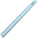 Kores - 30cm Transparent Ruler with Inking Edge for Kids and Students, Lightweight, School and Office Supplies Assorted Colors Model 42130