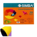 Simba 10 Color - 125gsm - 20 Sheets A4 / B4 25 X 35 cm Drawing / Handcrafts / Construction Paper Sketch Pad