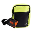 Mintra Cross Body Bag - Acid Lime and Black, 3 Zippers