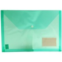 Simba Foolscap Envelope File with Card Holder - Light Turquoise