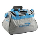 Mintra Duffel Bag - Grey and Light Blue with Light Blue Trim