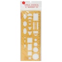 Apple Multi-Functional Orange Stencil Ruler