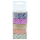Glitter Tape Set - 5 Assorted Colors, Decorative