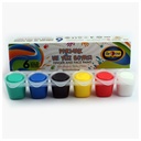 RED ROSE Finger Painting Set, 6 Colors, 25ml