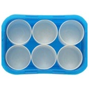 Apple Plastic Palette, 6 Colors - Blue White