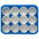 Apple Plastic Palette, 12 Colors - Blue White