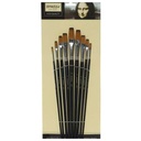 Brushes Set A801, 9 Pieces - Black Wood