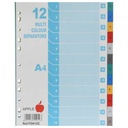 Apple FD012C Plastic Colored Dividers, 12 Dividers