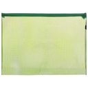 Plastic Zipped File 8857-F - Green