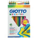 Giotto Triangle Wooden Color Pencils - Set of 12